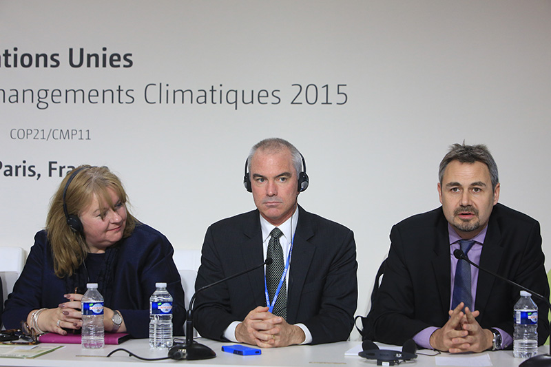 Sheila Watson, FIA Foundation; Drew Kodjak, ICCT; and Holger Dalkman, World Resources Institute