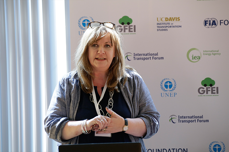 Sheila Watson, FIA Foundation speaks about the Global Fuel Economy Initiative.