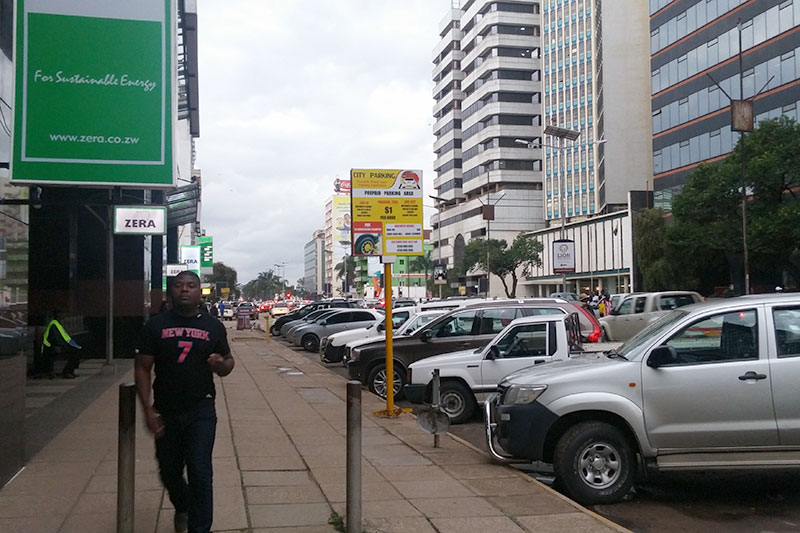 The street outside the Zimbabwe Energy Regulatory Authority.