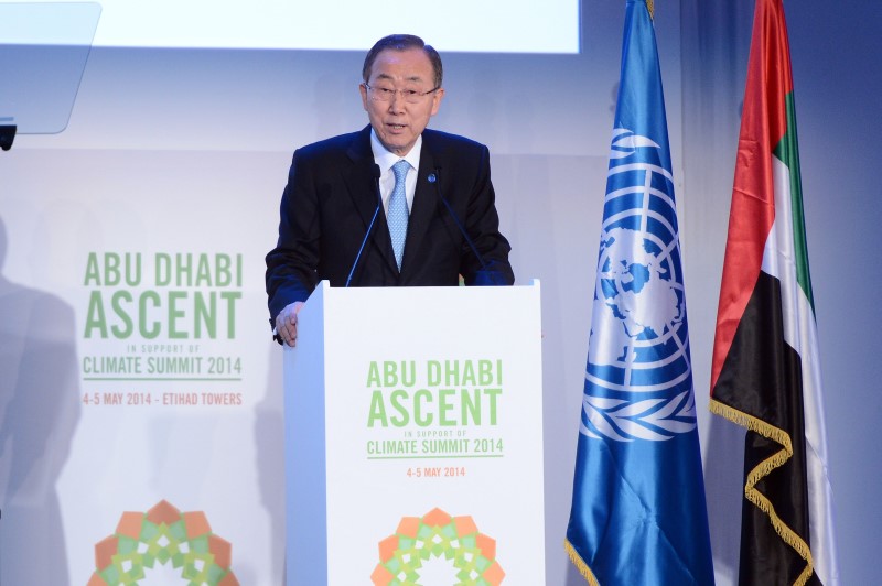 Ban Ki-moon addresses the Abu Dhabi Ascent conference