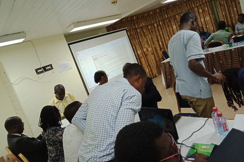 Workshop participants discussing proposals.