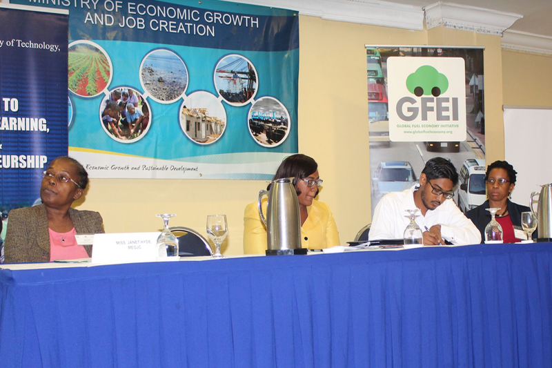 The second day of the workshop discussed fuel economy policy options for Jamaica.