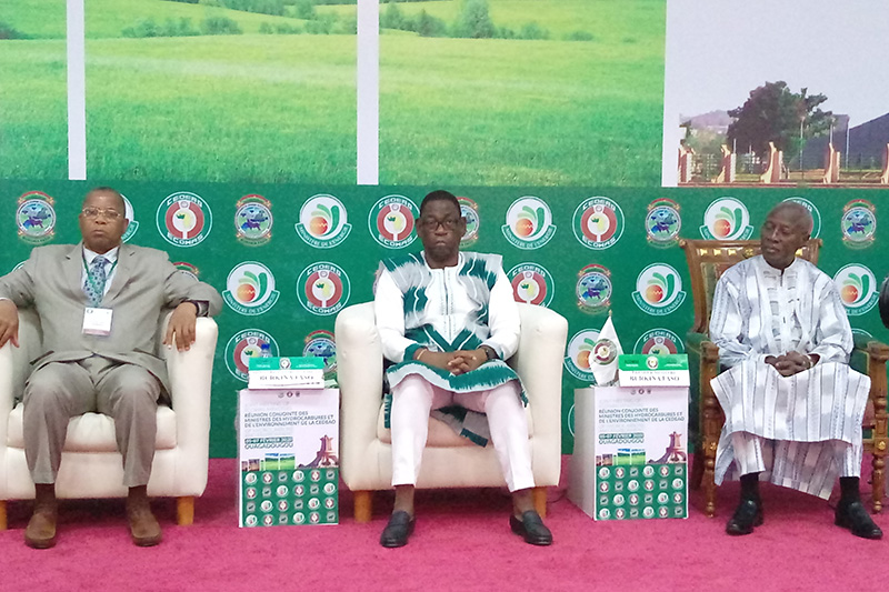 The Prime Minister of Burkina Faso (far right), Minister of Environment, Green Economy and Climate Change of Burkina Faso and the Commissioner of Environment at the ECOWAS Commission.