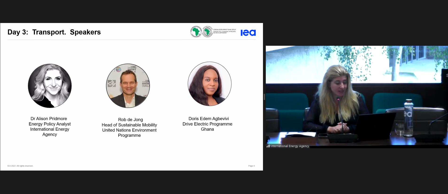 Speakers included representatives from GFEI partners IEA and UNEP, as well as Ghana.